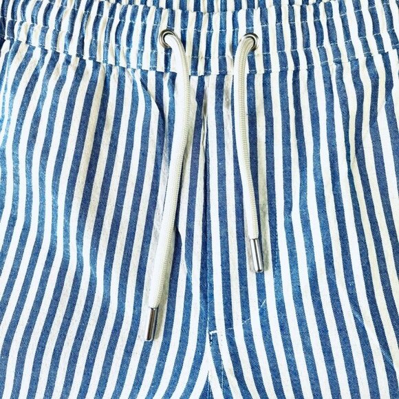 NN. 07 Gregor Drawstring Shorts Size XL Blue Stripe Elastic Waist Pockets New - Picture 5 of 12